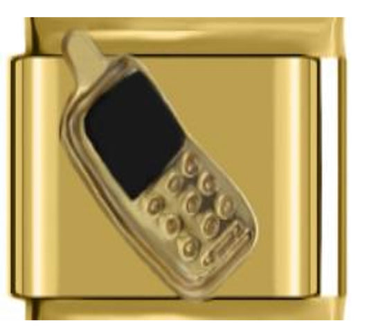 Gold Cellphone Charm