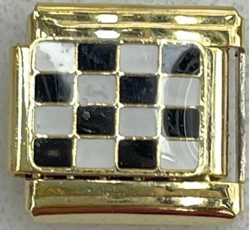 Gold Checkered Charm
