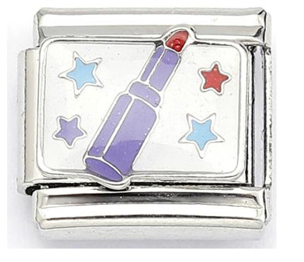 Silver Lipstick Charm
