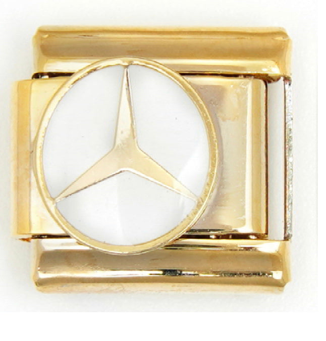 Gold Mercedes Charm