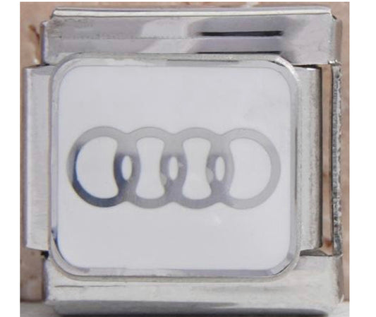 White Audi Car Charm