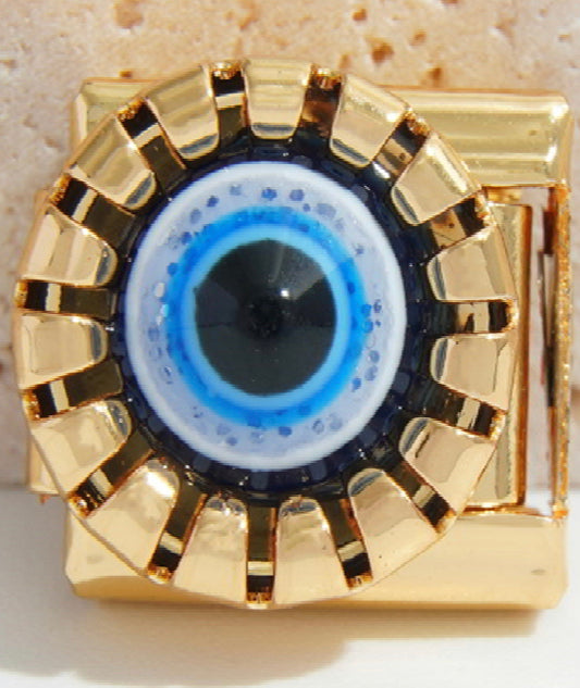Gold Evil Eye 3D Charm