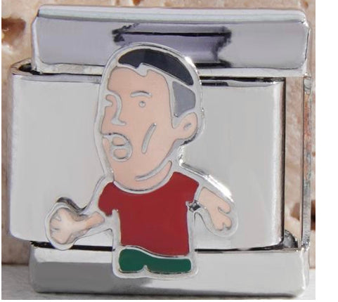 Silver Ronaldo Portugal Charm