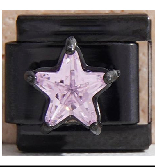 Black Pink Star Charm