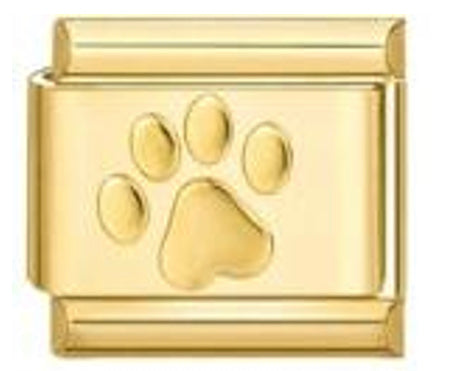 Gold Paw Print Charm