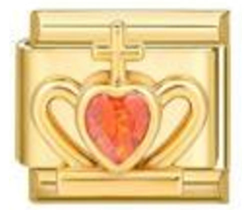 Gold Crown with Red Stone
