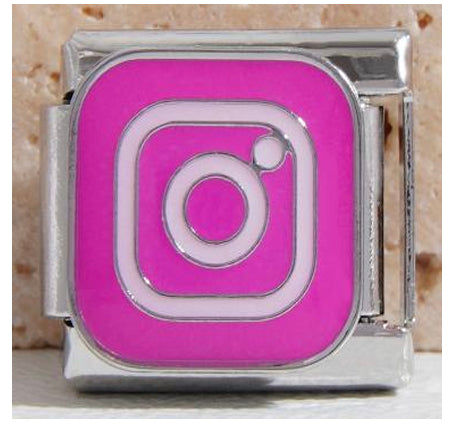Silver Instagram Logo Charm