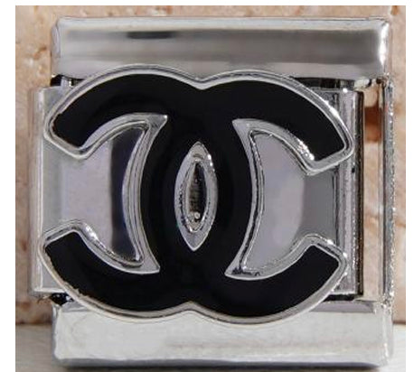 Silver Black Channel Charm