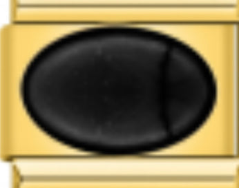 Gold with Black Circle Charm