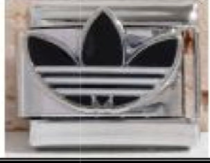 Silver Adidas Logo Charm